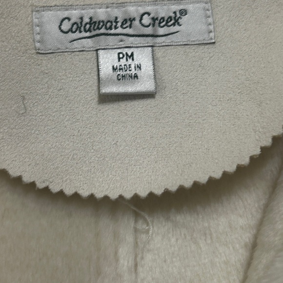 🥳 H P 🥳🙌🎉Coldwater Creek Suede Faux Fur Coat PM - Picture 3 of 10